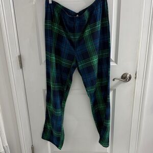 Plaid Green and Blue Women's Pants